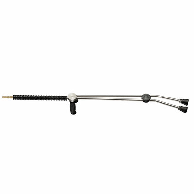 Double lance avec poignée rotative